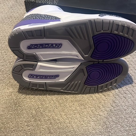 Brand New sz 10 Air Jordan 3 Retro ‘Dark Iris’ w/ box - Picture 6 of 6